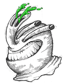 melounový kluk, grafika, ilustrace